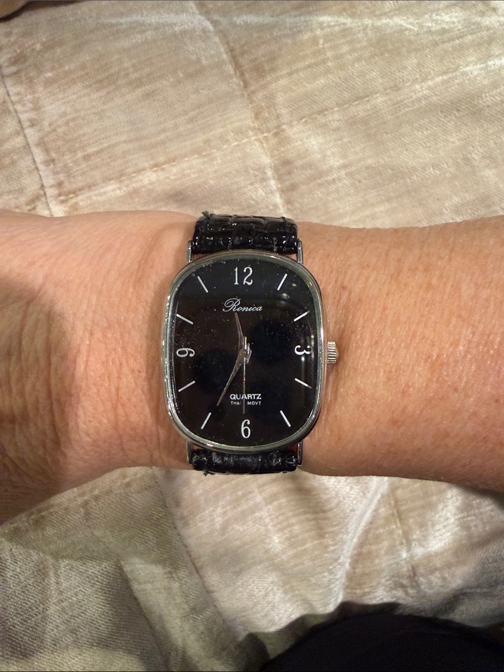Ronica black watch with silver trim